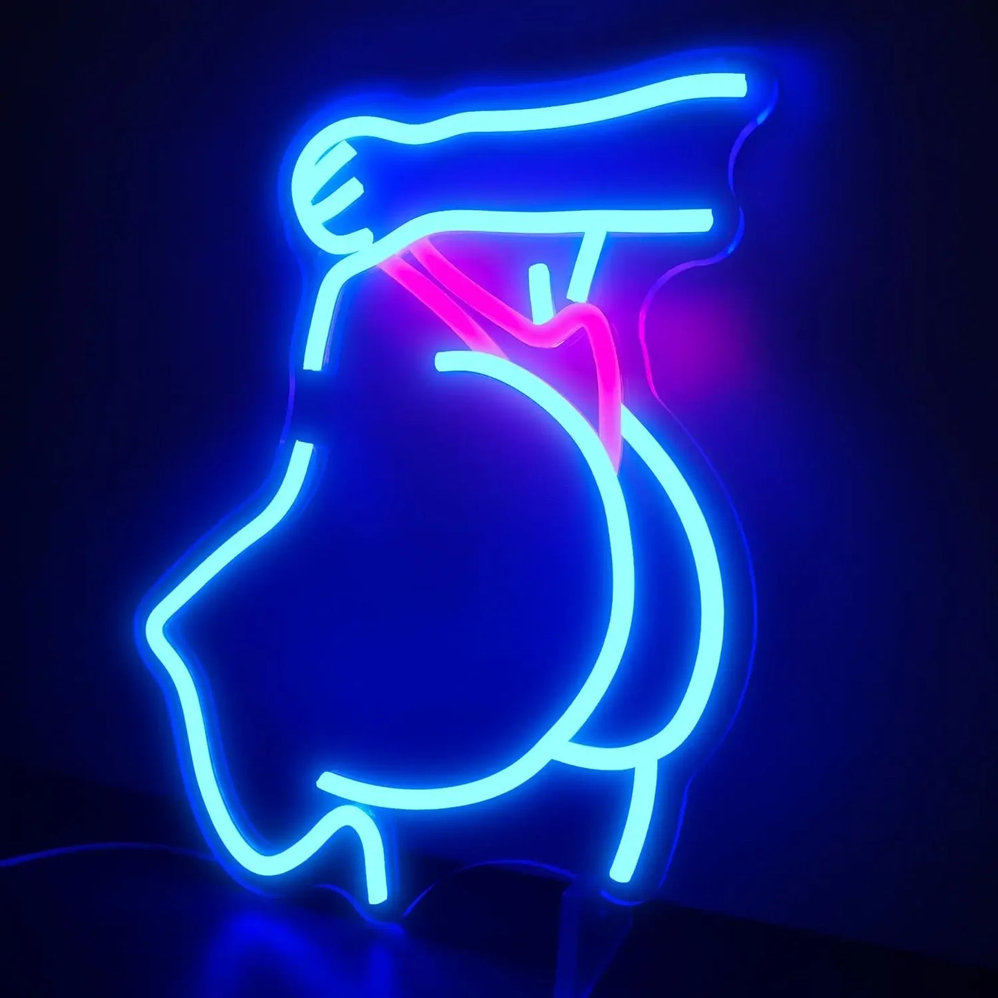 Letrero de neón con forma de trasero de mujer, regulable, para cueva de hombre, letrero LED sexy de neón para mujer y niña, para decoración de hogar, bar, dormitorio, club, fiesta.