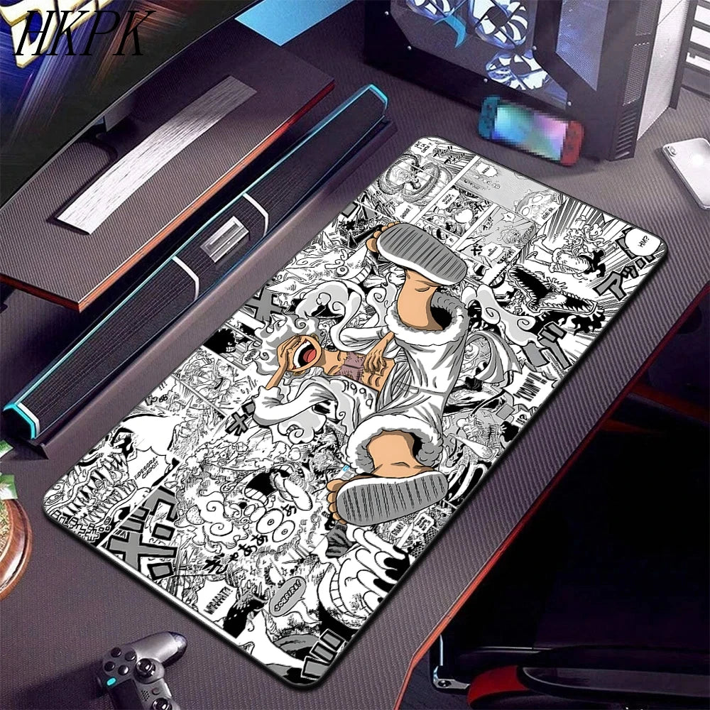 Alfombrilla de ratón de anime de One Piece, accesorios para PC, alfombrilla de teclado para jugador XXL, alfombrillas de ratón para juegos extendidas.