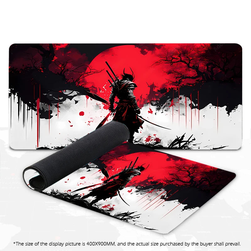 Alfombrilla para ratón de Samurai Warrior gamers, accesorio para PC