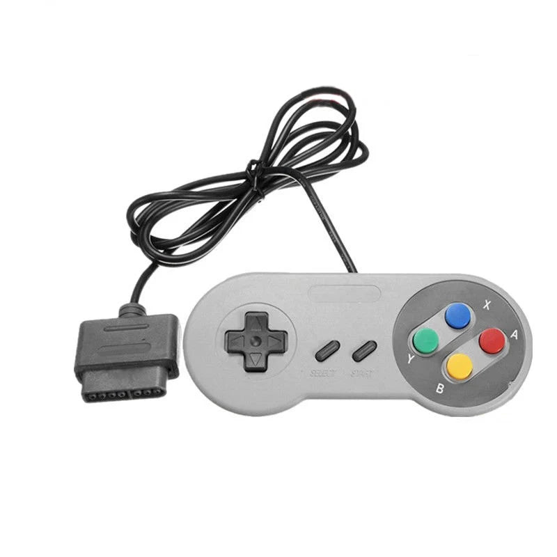 Controlador de 16 bits para Nintendo SNES, mando para consola SNES, joystick para juegos de Nintendo SNES.