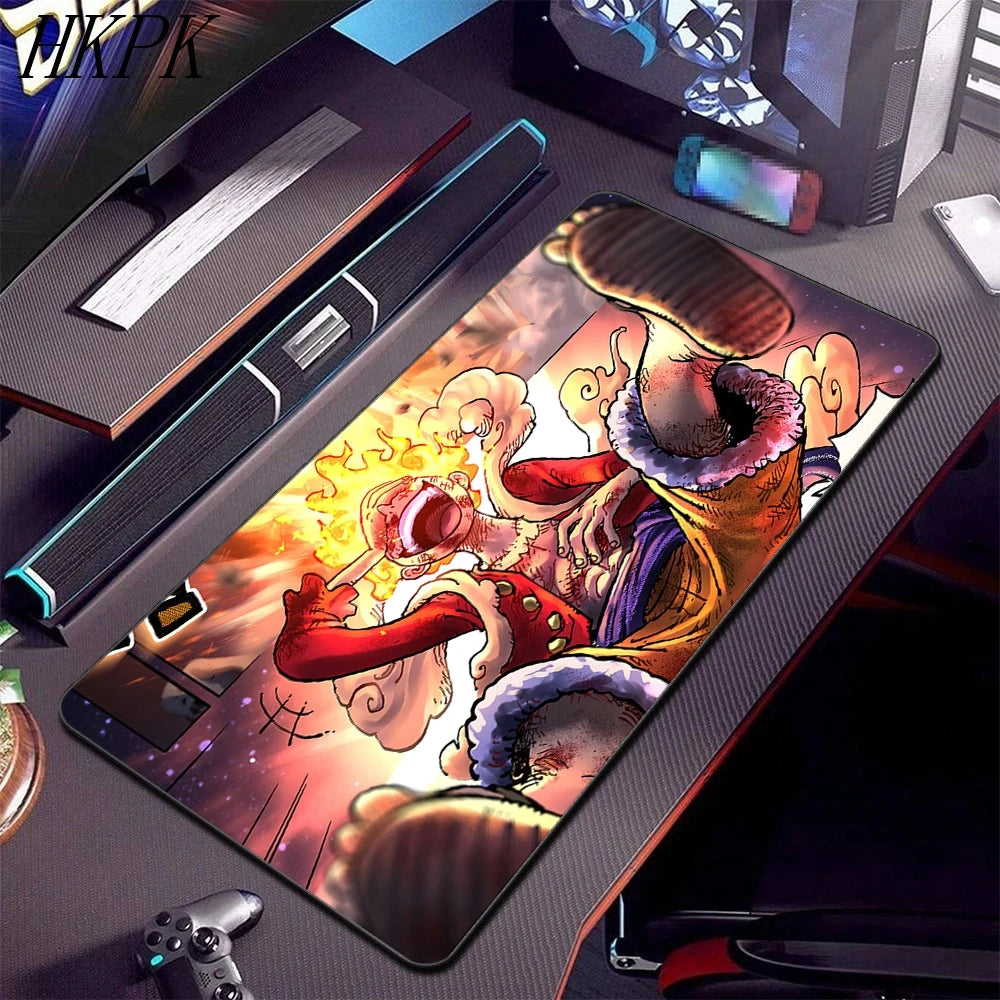 Alfombrilla de ratón de anime de One Piece, accesorios para PC, alfombrilla de teclado para jugador XXL, alfombrillas de ratón para juegos extendidas.