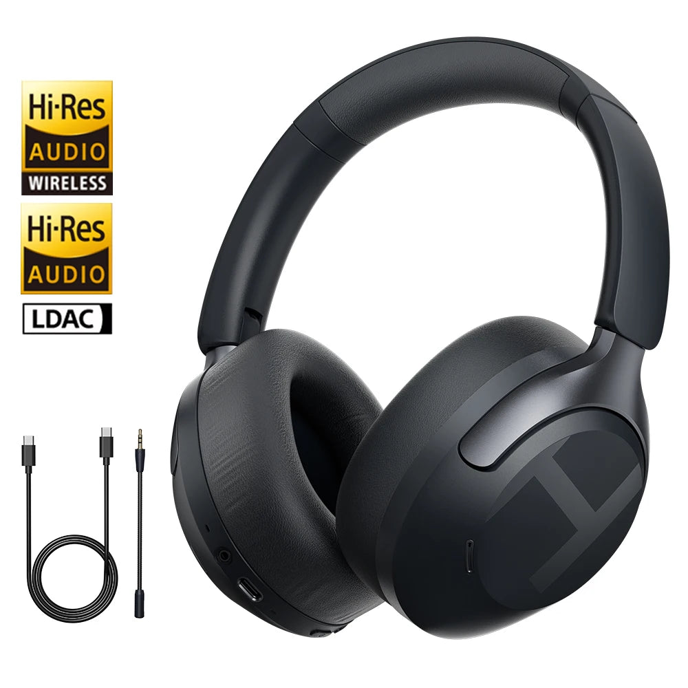 Auriculares inalámbricos HAYLOU S40 ANC con cancelación de ruido de 50 dB, audio espacial 3D de alta resolución con LDAC y Bluetooth 6.0.