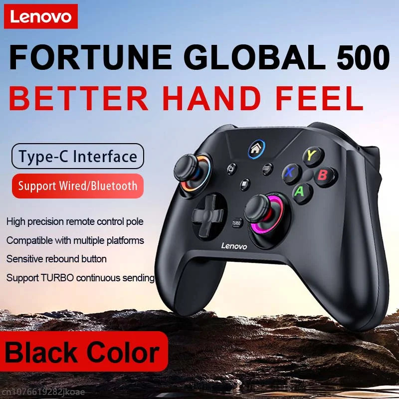 Nuevo controlador inalámbrico Bluetooth RGB Lenovo S02 para Nintendo Switch OLED/Switch Lite/PC/Mobile Gamepad Joystick multifunción