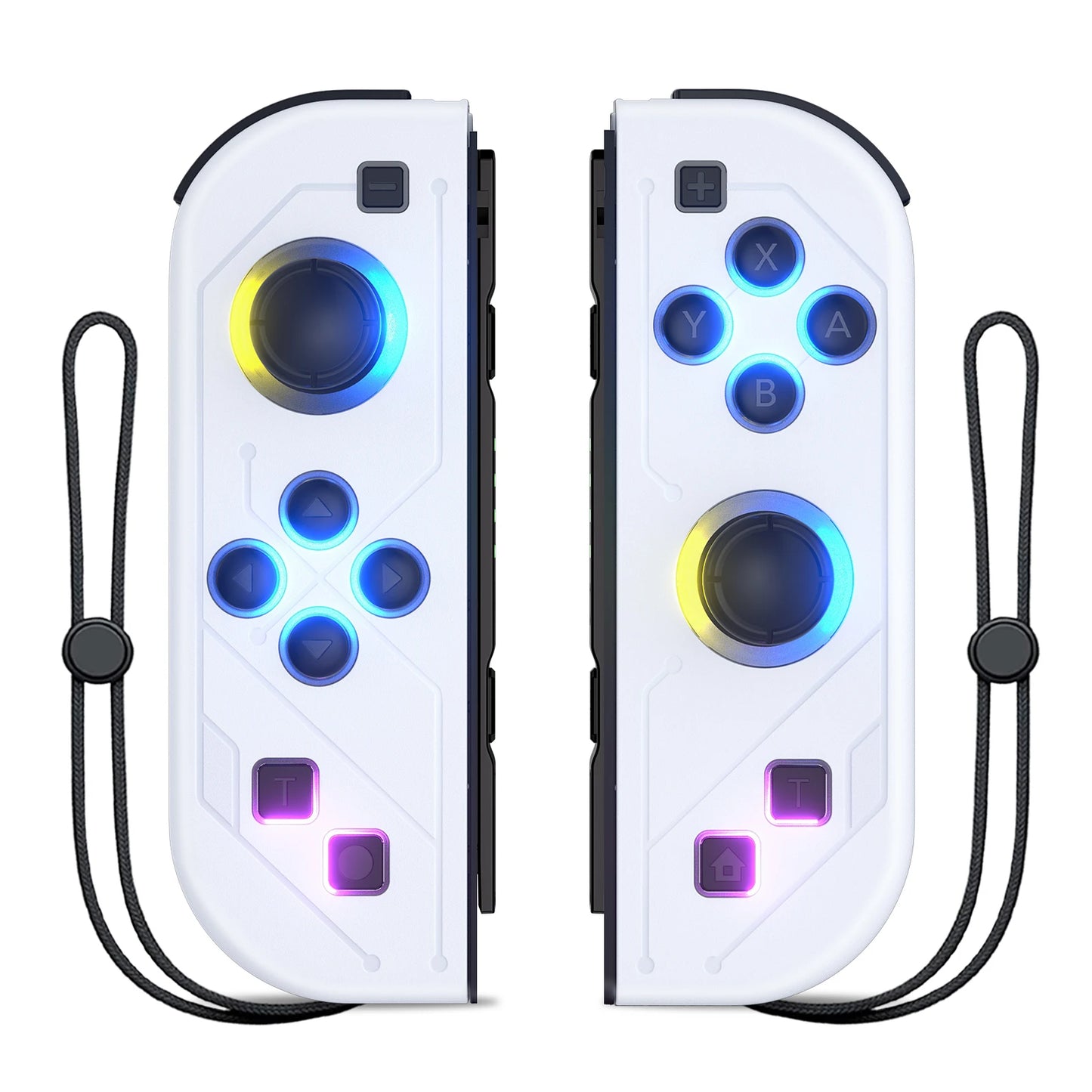 Mando inalámbrico con vibración dual Turbo para Nintendo Switch/OLED/Lite - LED RGB (I/D) Joy-Con