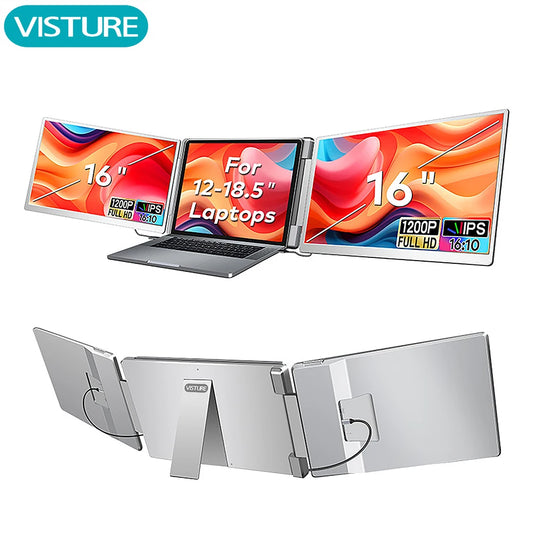 Monitor LCD portátil retroiluminado FHD IPS Gaming Series con extensor de pantalla triple y doble de alta definición para una mejor productividad