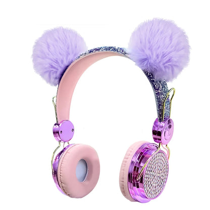 Auriculares de unicornio rosa para niñas, niños y adolescentes, con cable y micrófono, ideal para la escuela, cumpleaños, Navidad, regalo de unicornio.
