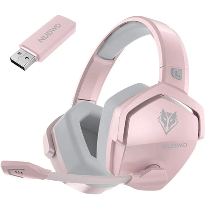 Auriculares inalámbricos duales para juegos NUBWO G06 con micrófono para PS5, PS4, PC, móvil y Switch. Auriculares para juegos Bluetooth 5.3 de 2,4 GHz.