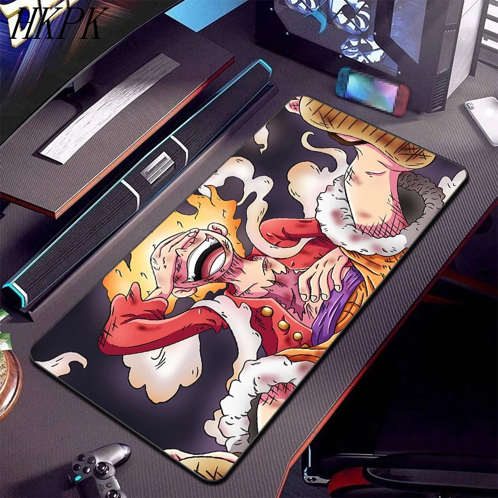 Alfombrilla de ratón de anime de One Piece, accesorios para PC, alfombrilla de teclado para jugador XXL, alfombrillas de ratón para juegos extendidas.
