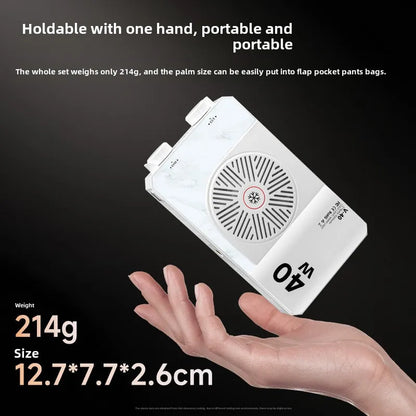 Luz de vídeo LED portátil de 40W, mini luz de relleno portátil pequeña con batería recargable incorporada, que puede cargar teléfonos móviles PD