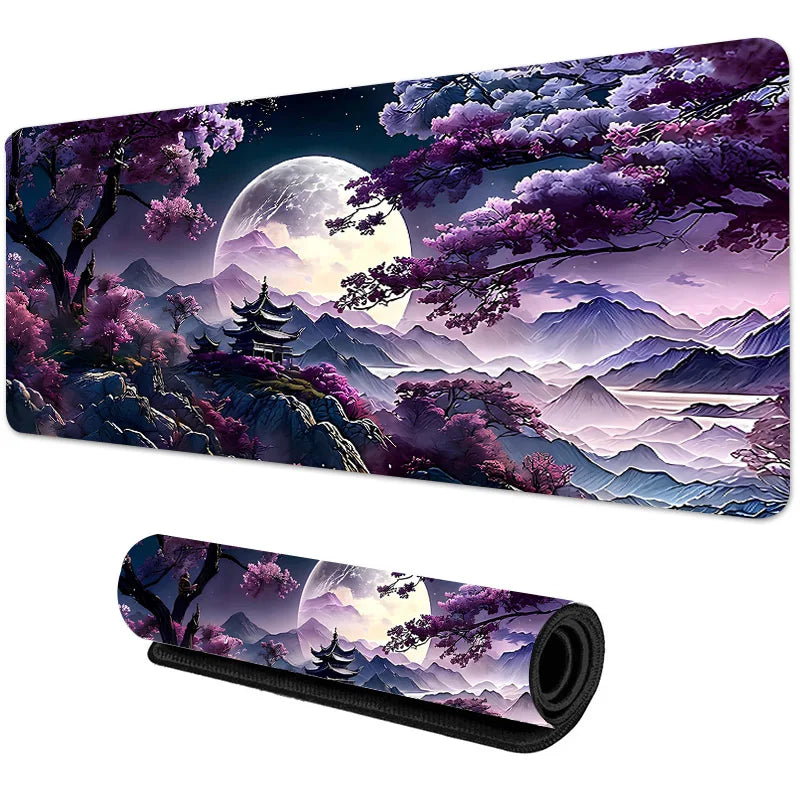 Alfombrilla de ratón con diseño de Sakura antideslizante de goma, para juegos