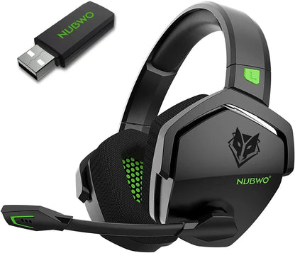 Auriculares inalámbricos duales para juegos NUBWO G06 con micrófono para PS5, PS4, PC, móvil y Switch. Auriculares para juegos Bluetooth 5.3 de 2,4 GHz.