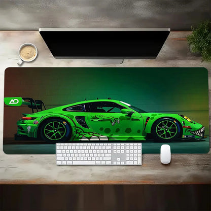 Alfombrilla de ratón para juegos con diseño de coche deportivo y base de goma antideslizante