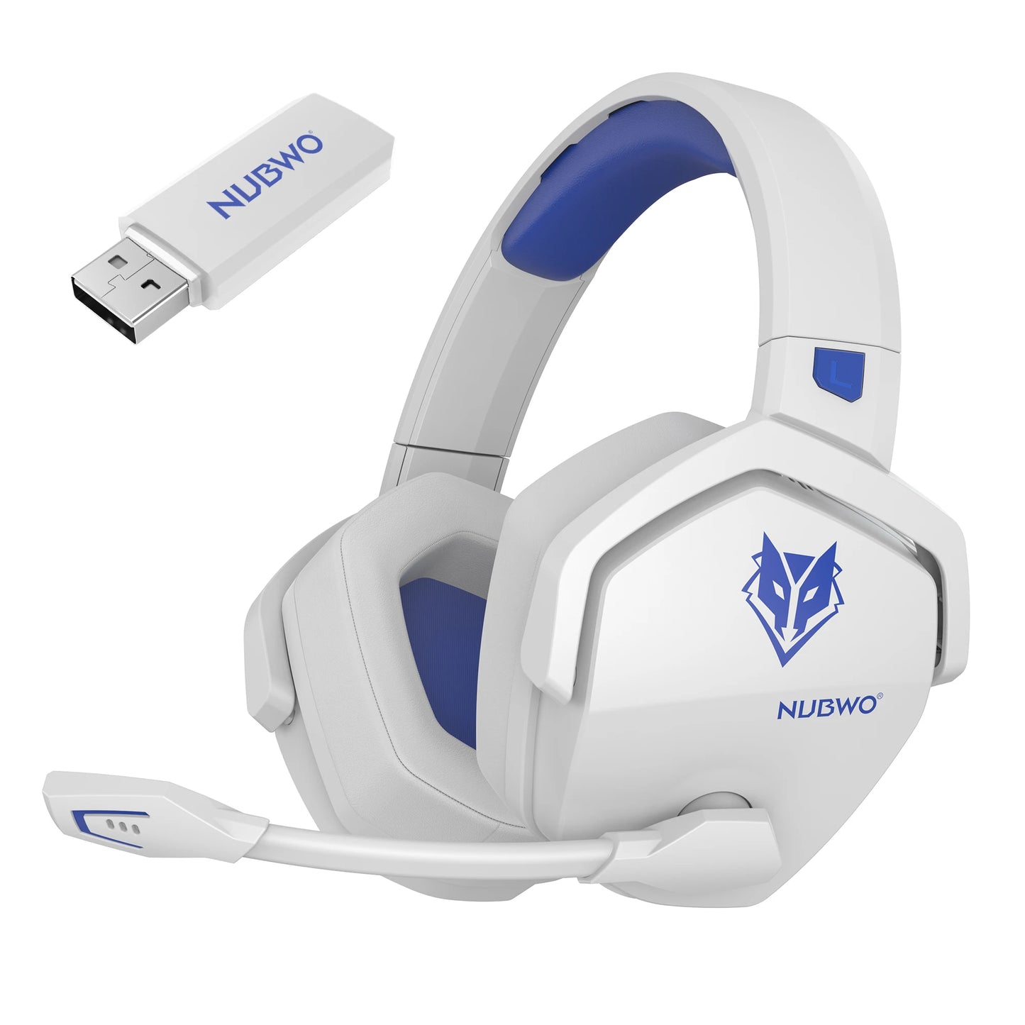Auriculares inalámbricos duales para juegos NUBWO G06 con micrófono para PS5, PS4, PC, móvil y Switch. Auriculares para juegos Bluetooth 5.3 de 2,4 GHz.