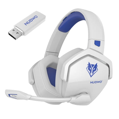 Auriculares inalámbricos duales para juegos NUBWO G06 con micrófono para PS5, PS4, PC, móvil y Switch. Auriculares para juegos Bluetooth 5.3 de 2,4 GHz.