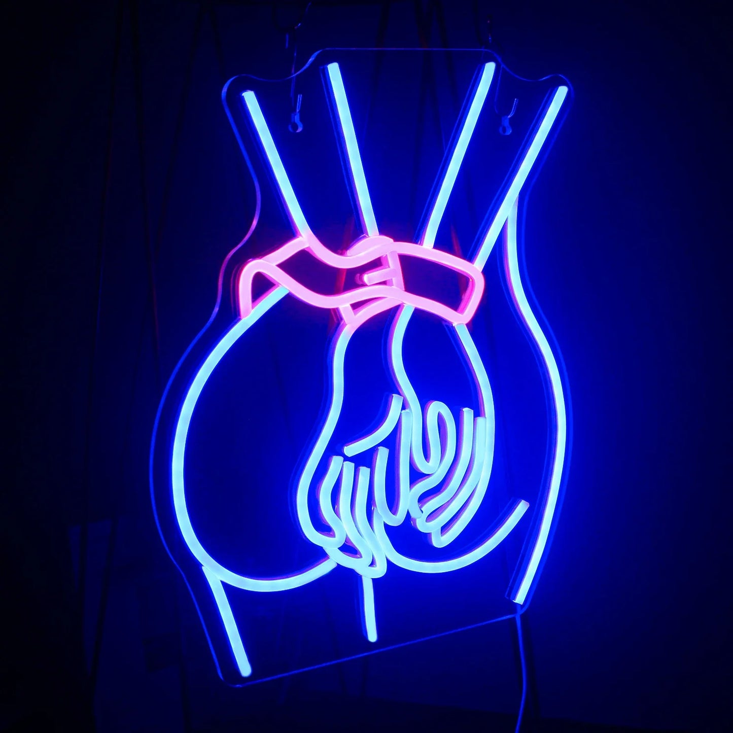 Letrero de neón con forma de trasero de mujer, regulable, para cueva de hombre, letrero LED sexy de neón para mujer y niña, para decoración de hogar, bar, dormitorio, club, fiesta.