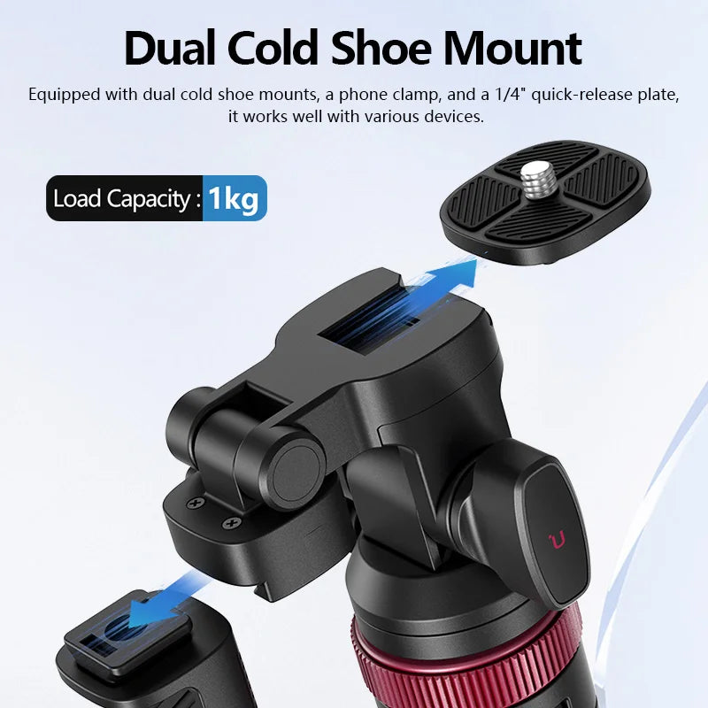 Trípode Ulanzi MT-78 de liberación rápida para cámara, smartphone máx. (1,85) m trípode para selfies con control remoto
