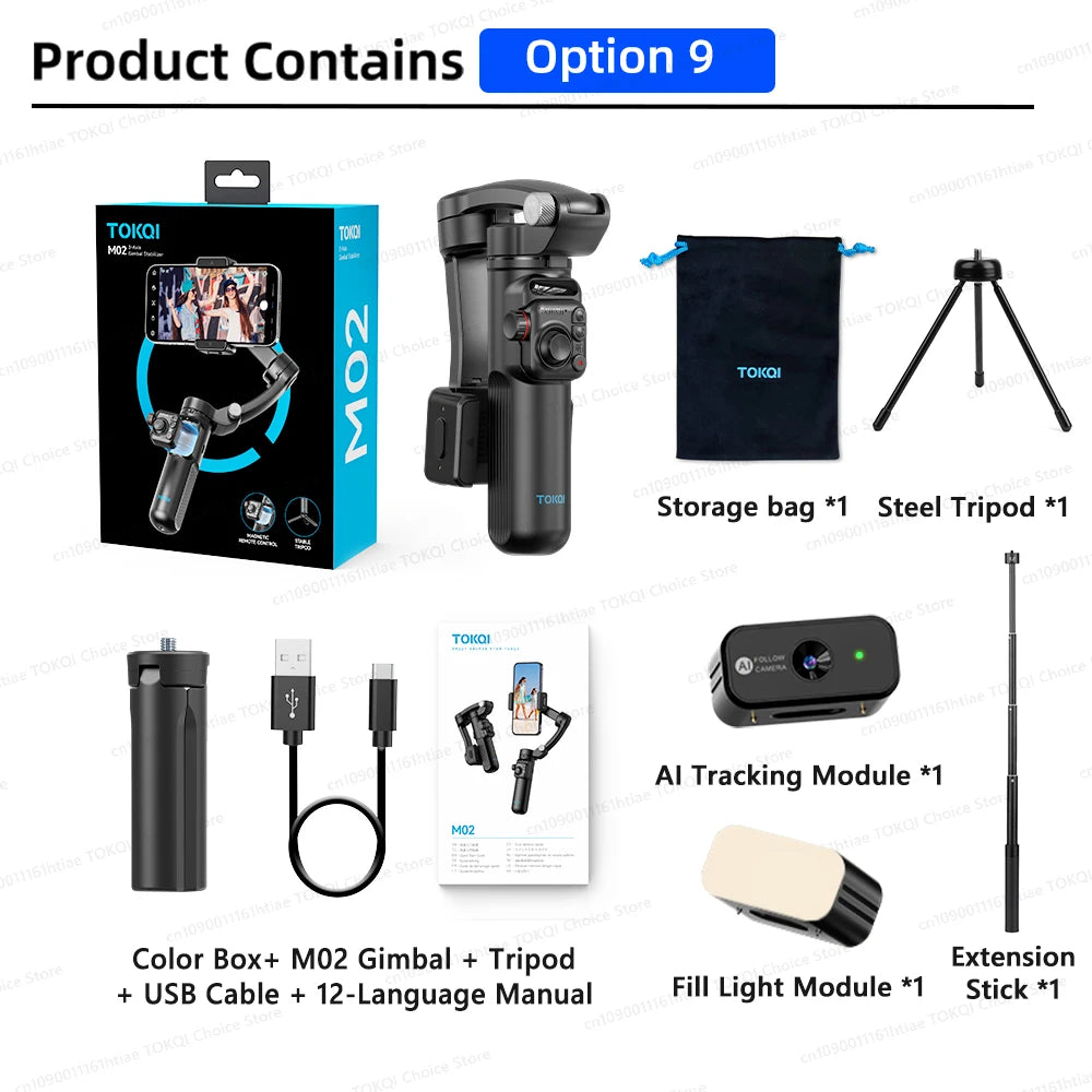 Soporte para teléfono con cardán de 3 ejes, antivibración, para grabar videos y selfies, con estabilizador para teléfonos inteligentes Xiaomi, iPhone y otros dispositivos.