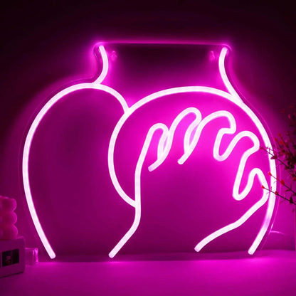 Letrero de neón con forma de trasero de mujer, regulable, para cueva de hombre, letrero LED sexy de neón para mujer y niña, para decoración de hogar, bar, dormitorio, club, fiesta.