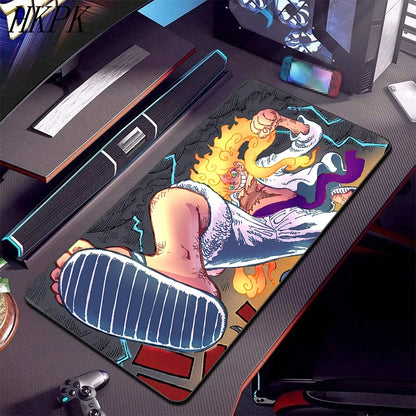 Alfombrilla de ratón de anime de One Piece, accesorios para PC, alfombrilla de teclado para jugador XXL, alfombrillas de ratón para juegos extendidas.