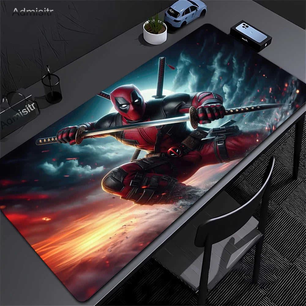 Alfombrilla de ratón antideslizante para juegos con diseño de Deadpool
