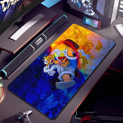 Alfombrilla de ratón de anime de One Piece, accesorios para PC, alfombrilla de teclado para jugador XXL, alfombrillas de ratón para juegos extendidas.