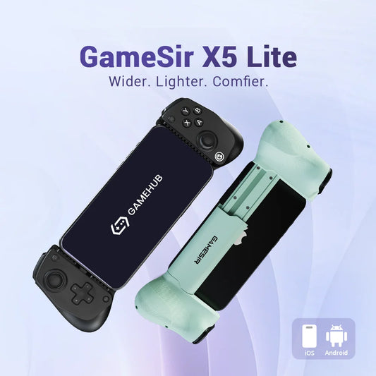 Mando para juegos móvil GameSir X5 Lite Tipo-C para Android e iOS, mando para móvil, puerto tipo C móvil, almohadilla de silicona intercambiable