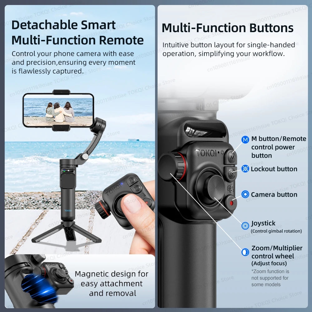 Soporte para teléfono con cardán de 3 ejes, antivibración, para grabar videos y selfies, con estabilizador para teléfonos inteligentes Xiaomi, iPhone y otros dispositivos.