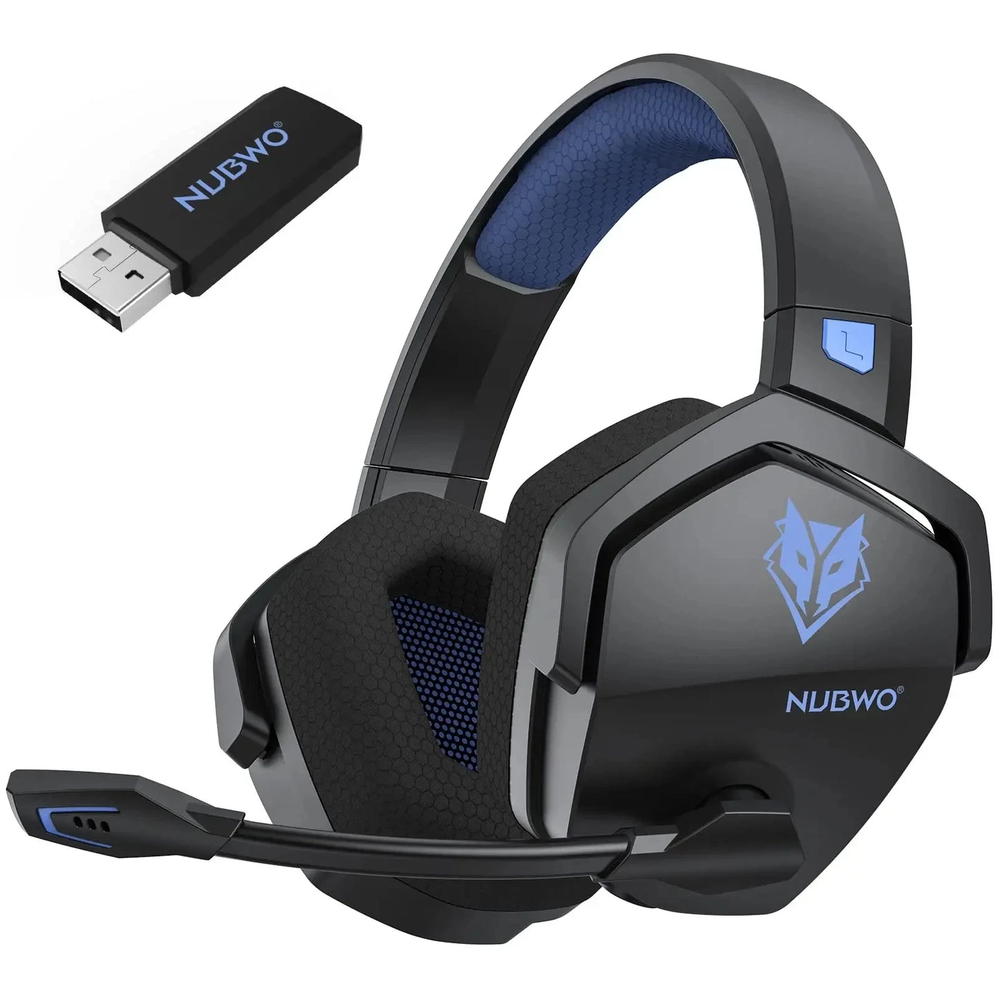 Auriculares inalámbricos duales para juegos NUBWO G06 con micrófono para PS5, PS4, PC, móvil y Switch. Auriculares para juegos Bluetooth 5.3 de 2,4 GHz.