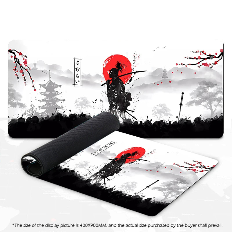 Alfombrilla para ratón de Samurai Warrior gamers, accesorio para PC