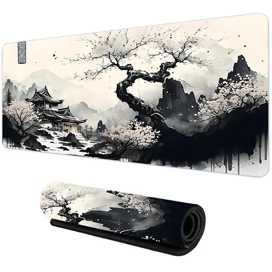 Alfombrilla de ratón con diseño de paisaje de Sakura XXL (1000 x 500 x 3) para gamer