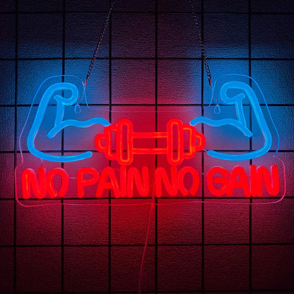 Letrero de neón de fitness para decoración de pared, luz LED de neón para gimnasio, cumpleaños, dormitorio, gimnasio, tienda, cueva de hombre, alimentación USB