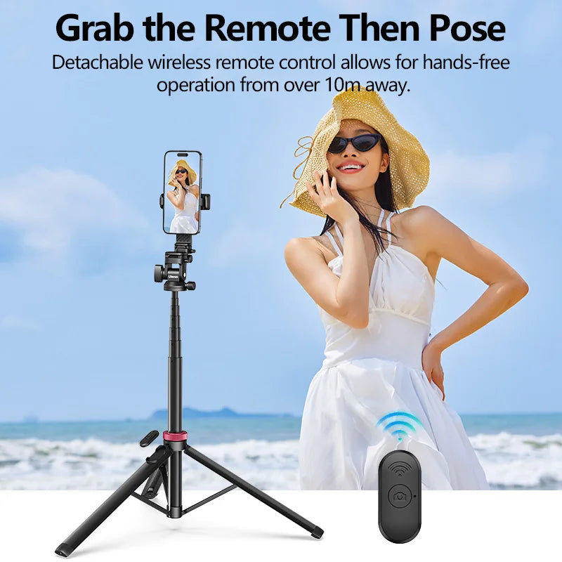 Trípode Ulanzi MT-78 de liberación rápida para cámara, smartphone máx. (1,85) m trípode para selfies con control remoto