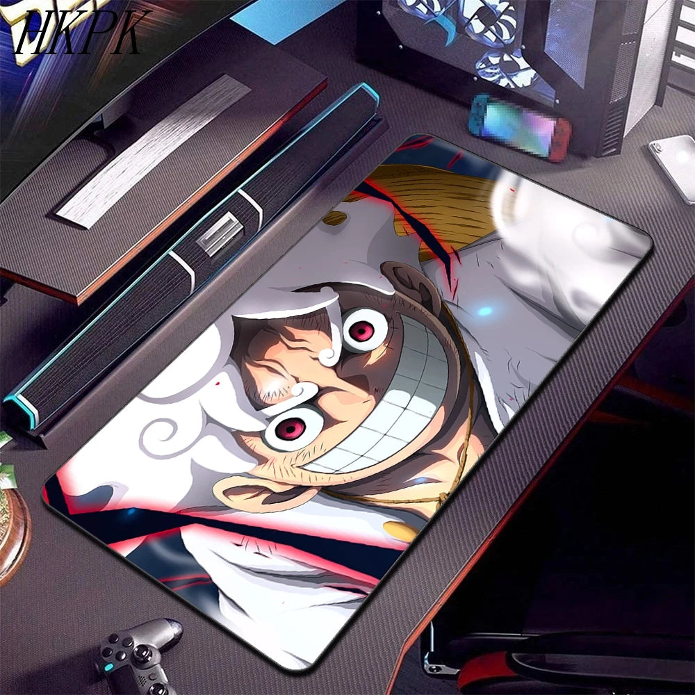 Alfombrilla de ratón de anime de One Piece, accesorios para PC, alfombrilla de teclado para jugador XXL, alfombrillas de ratón para juegos extendidas.