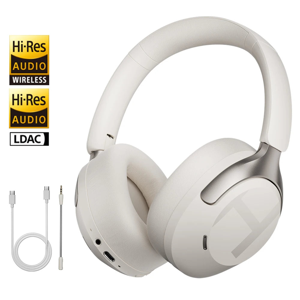Auriculares inalámbricos HAYLOU S40 ANC con cancelación de ruido de 50 dB, audio espacial 3D de alta resolución con LDAC y Bluetooth 6.0.