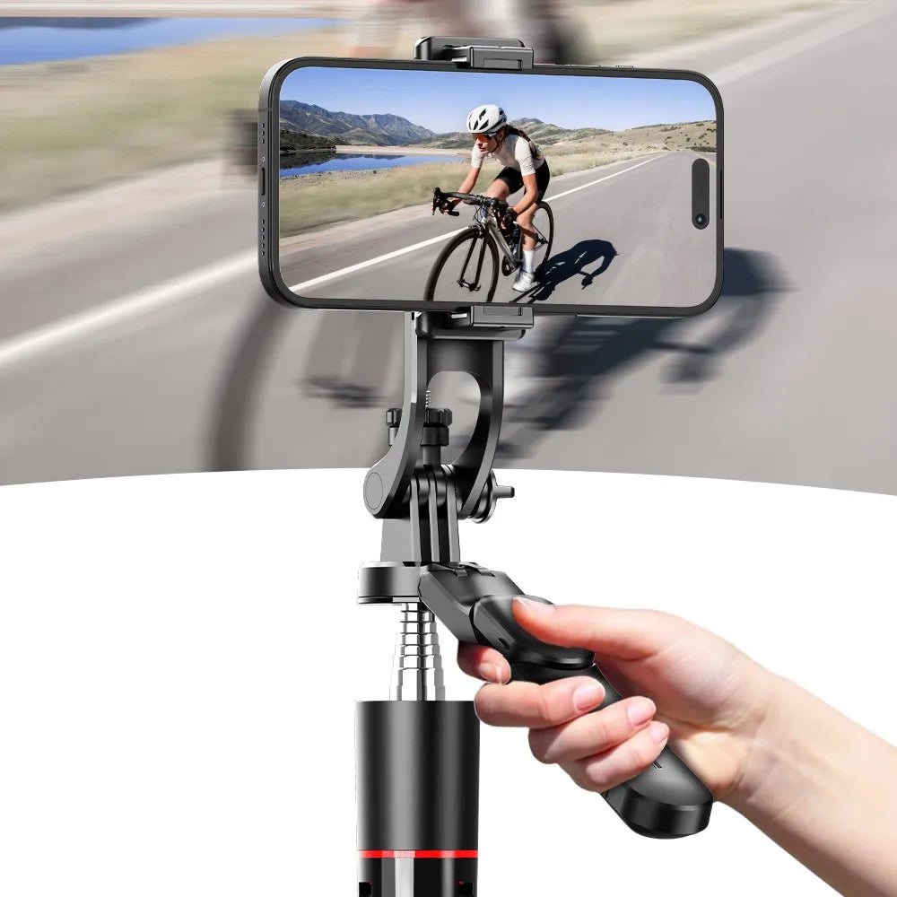Trípode para selfies MEUYAG con monopié de (1708)mm y control remoto Bluetooth con rotación de 360° e interfaz 1/4 para movil.