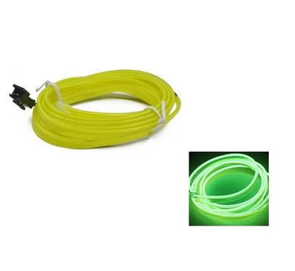 Tira de neón LED decorativa para interior de coche, 10 m, 1 m, 3 m y 5 m. Luz ambiental flexible con cable y alimentación USB, ideal para fiestas y ambientes.