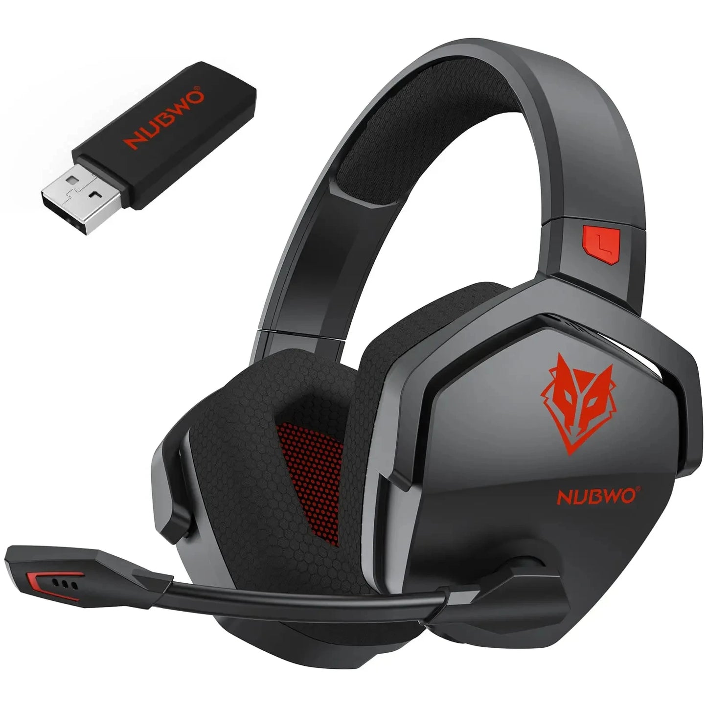 Auriculares inalámbricos duales para juegos NUBWO G06 con micrófono para PS5, PS4, PC, móvil y Switch. Auriculares para juegos Bluetooth 5.3 de 2,4 GHz.