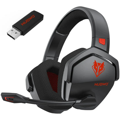 Auriculares inalámbricos duales para juegos NUBWO G06 con micrófono para PS5, PS4, PC, móvil y Switch. Auriculares para juegos Bluetooth 5.3 de 2,4 GHz.