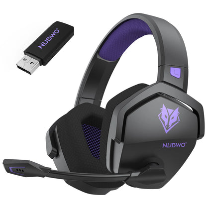 Auriculares inalámbricos duales para juegos NUBWO G06 con micrófono para PS5, PS4, PC, móvil y Switch. Auriculares para juegos Bluetooth 5.3 de 2,4 GHz.