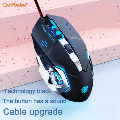 Ratón para juegos con cable Carpbaba G3, silencioso, rosa, mecánico, para deportes electrónicos, para chica, bonito diseño, portátil, para oficina, hogar, MacBook, portátil, PC, gamer