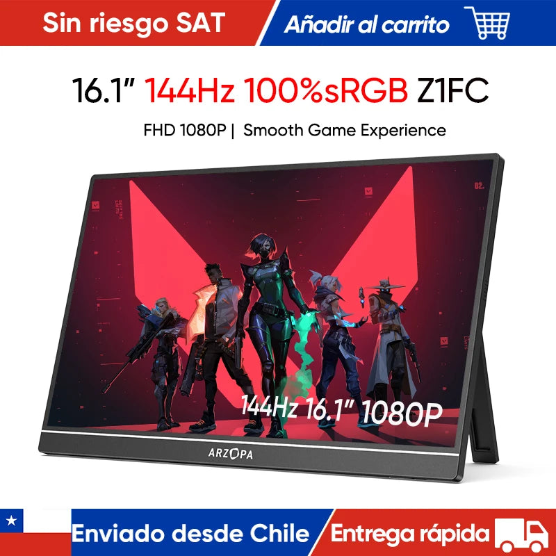 ARZOPA 16.1" 144hz 100%sRGB 1080p