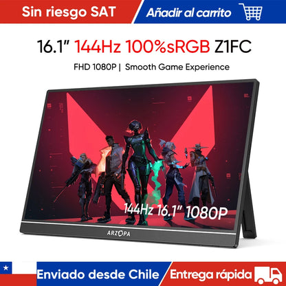 ARZOPA 16.1" 144hz 100%sRGB 1080p