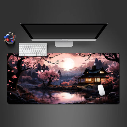 Alfombrilla de ratón con diseño de paisaje de Sakura XXL (1000 x 500 x 3) para gamer