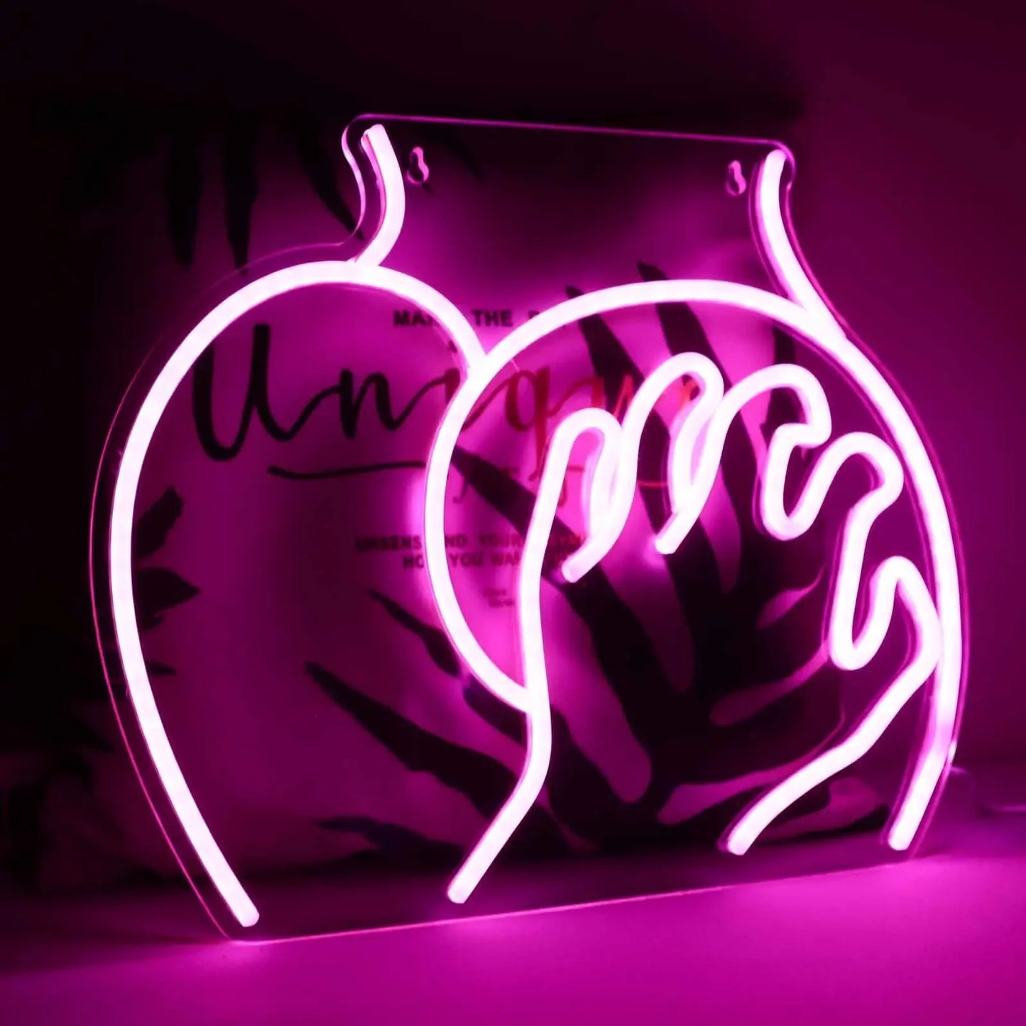 Letrero de neón con forma de trasero de mujer, regulable, para cueva de hombre, letrero LED sexy de neón para mujer y niña, para decoración de hogar, bar, dormitorio, club, fiesta.