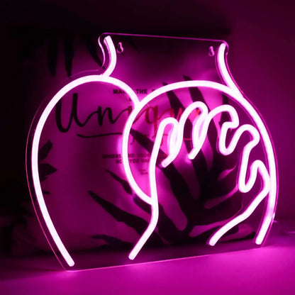 Letrero de neón con forma de trasero de mujer, regulable, para cueva de hombre, letrero LED sexy de neón para mujer y niña, para decoración de hogar, bar, dormitorio, club, fiesta.