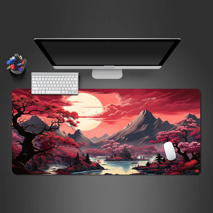 Alfombrilla de ratón con diseño de paisaje de Sakura XXL (1000 x 500 x 3) para gamer