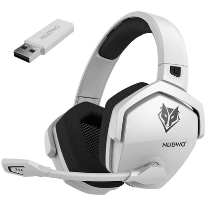 Auriculares inalámbricos duales para juegos NUBWO G06 con micrófono para PS5, PS4, PC, móvil y Switch. Auriculares para juegos Bluetooth 5.3 de 2,4 GHz.