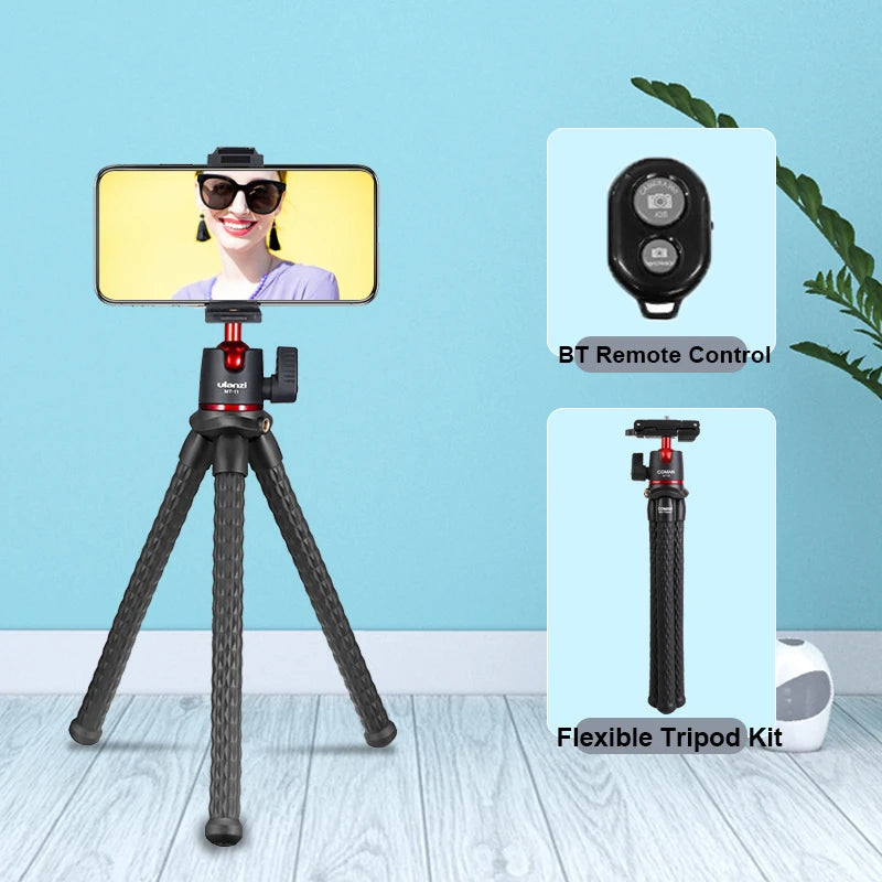 Trípode flexible Ulanzi MT-11 para cámara DSLR con control remoto mini patas de pulpo