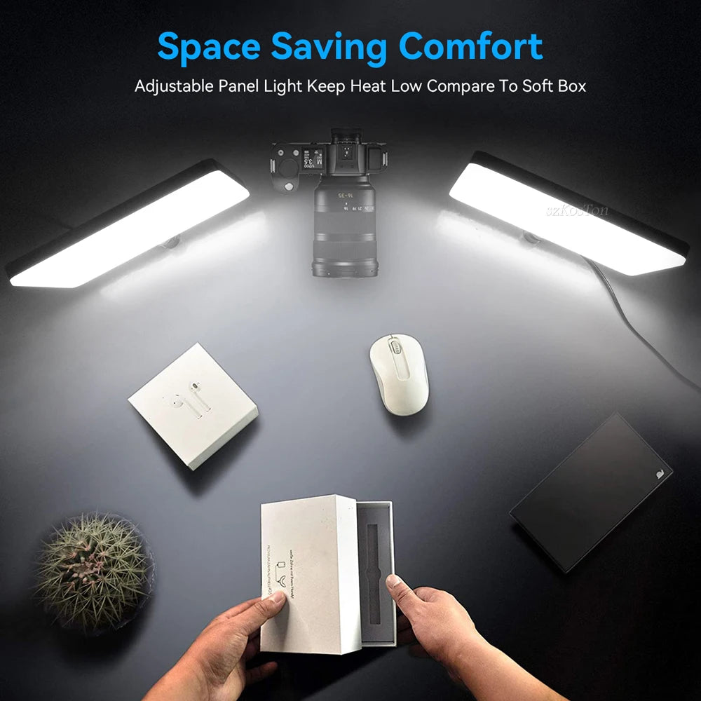 Panel de luz LED para fotografía y video de 8/12 pulgadas, kit de lámpara para estudio fotográfico, transmisión en vivo, grabación y YouTube con trípode.