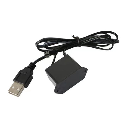 Tira de neón LED decorativa para interior de coche, 10 m, 1 m, 3 m y 5 m. Luz ambiental flexible con cable y alimentación USB, ideal para fiestas y ambientes.